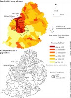 Densités et répartition de la population à l'île Maurice (2000)